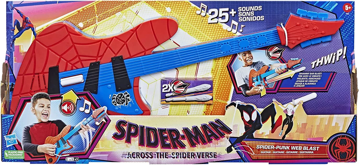 Buy Spider Man Marvel Across The Spider Verse Spider Punk Web Blast Toy  Guitar Online | Yallatoys Qatar