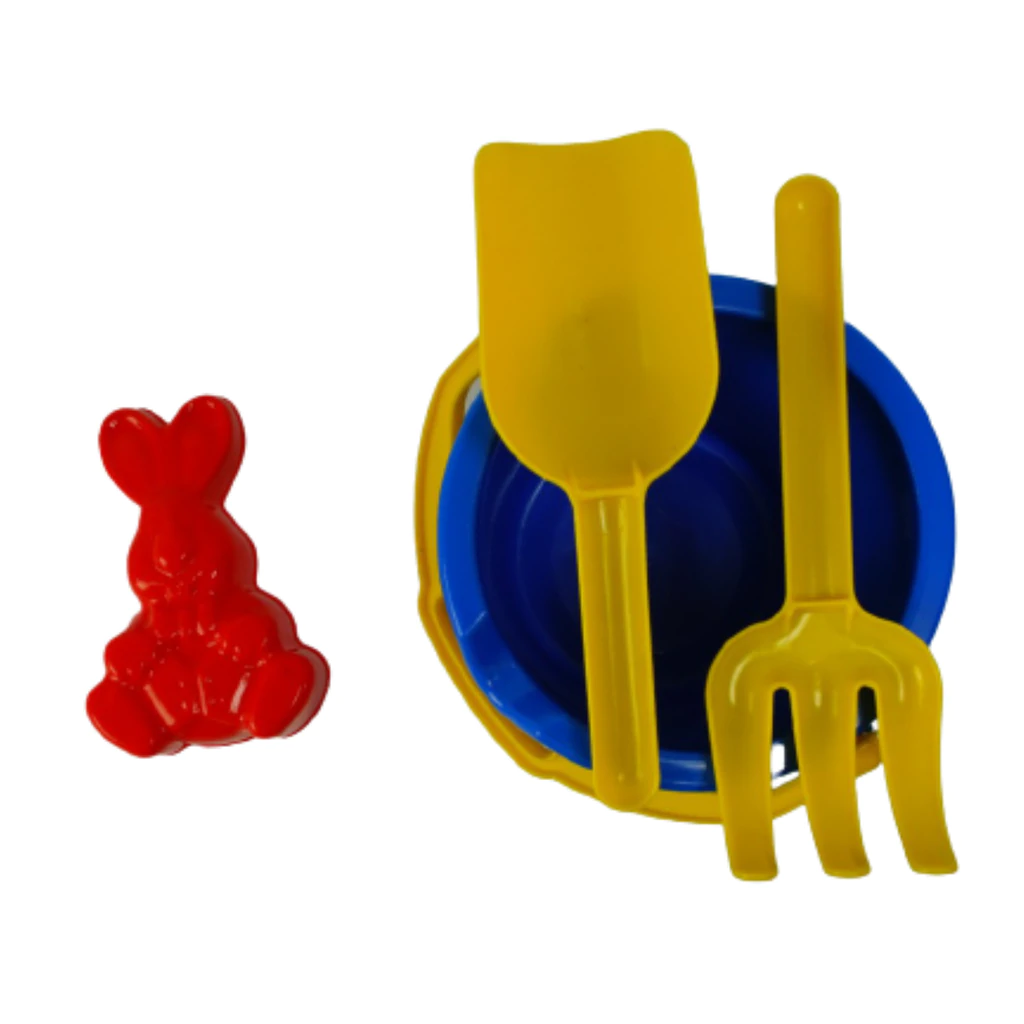 Buy Dantoy Beach Bucket & Spade Set Rabbit Red & Yellow Online