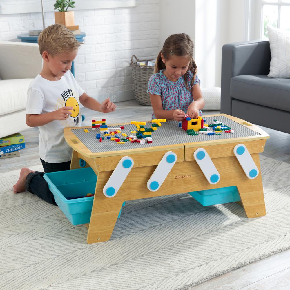 Buy Kidkraft Building Bricks Play N Store Wooden Table Online   17512 4 