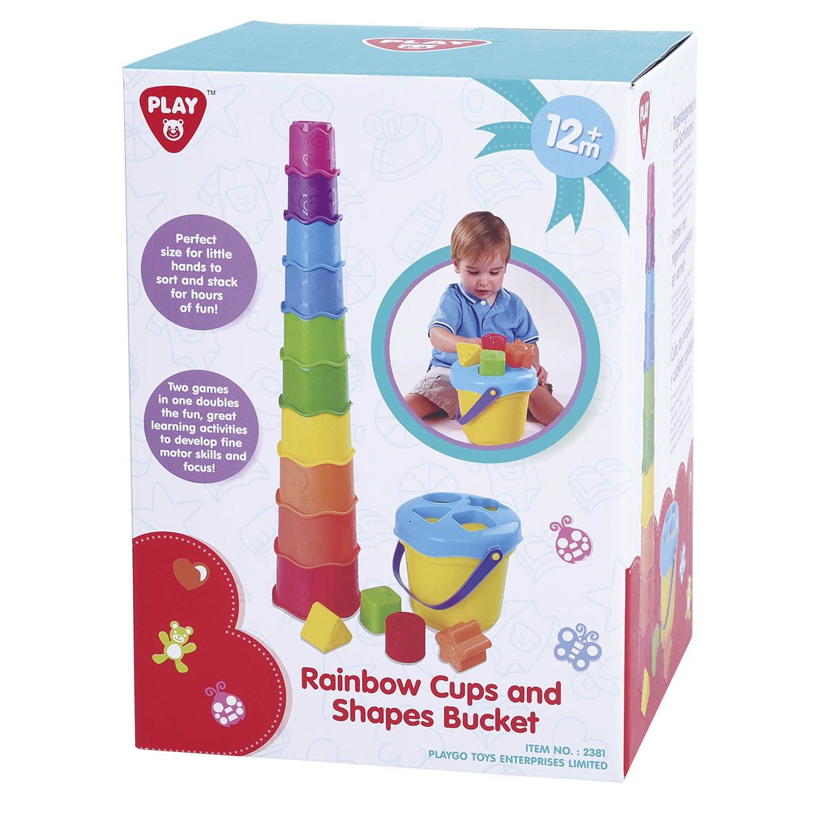 Buy Playgo Rainbow Cups And Shapes Bucket Toy for Kids Online