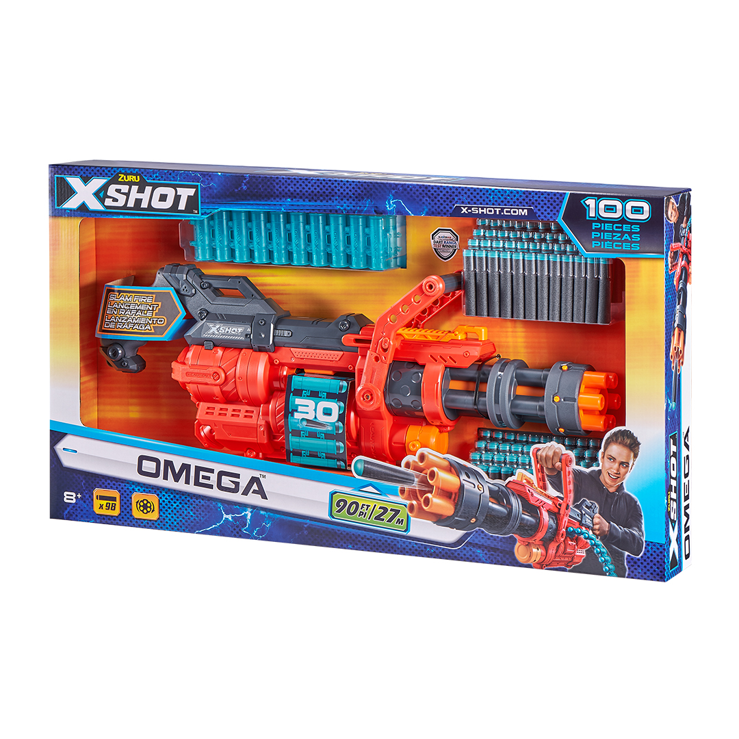 Buy XShot Excel Omega Blaster With 30 Dart Belt & 98 Darts Online Yallatoys Qatar