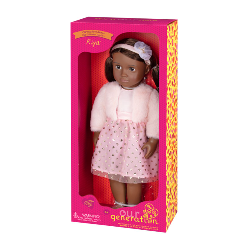 Buy Our Generation Doll with Pink Glitter Dress Riya Online Yallatoys