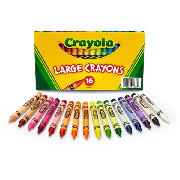 Buy Crayola Large Crayons Lift Lid Box 16 Colors Box Online | Yallatoys ...