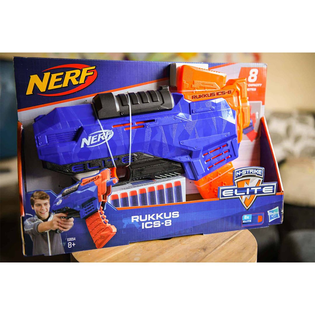 NERF Rukkus Ics-8 N-strike Elite E2654 Includes 8 Darts for sale